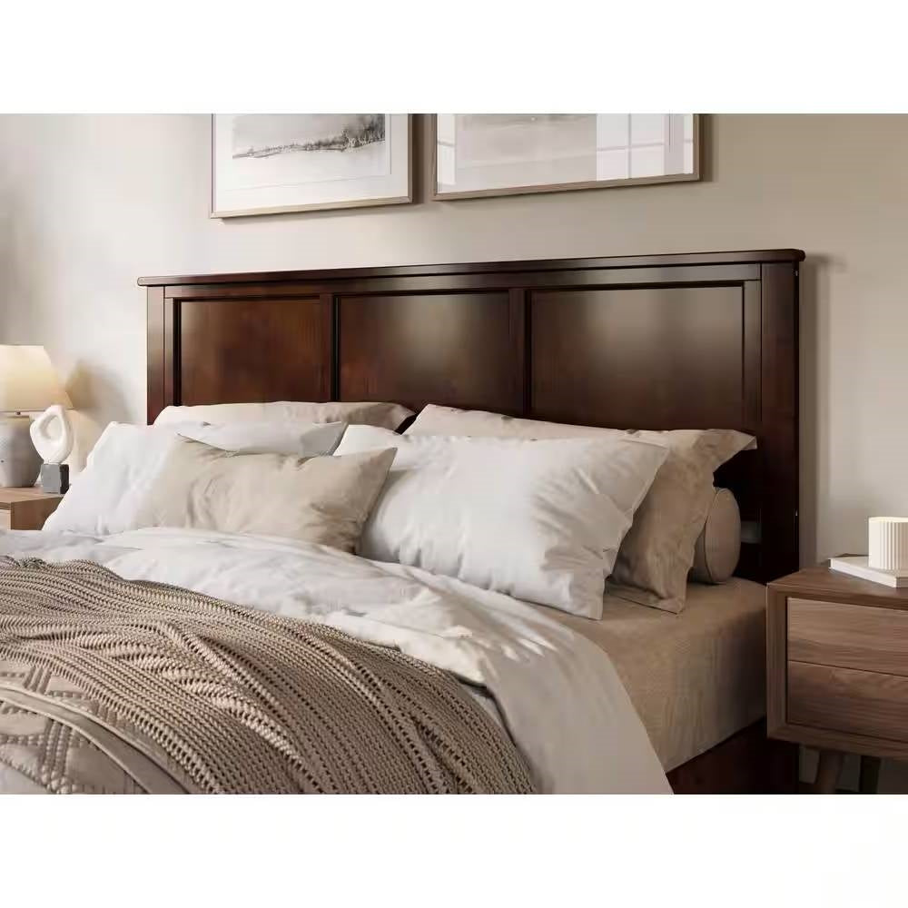 King size Traditional Style Headboard in Walnut Wood Finish-2