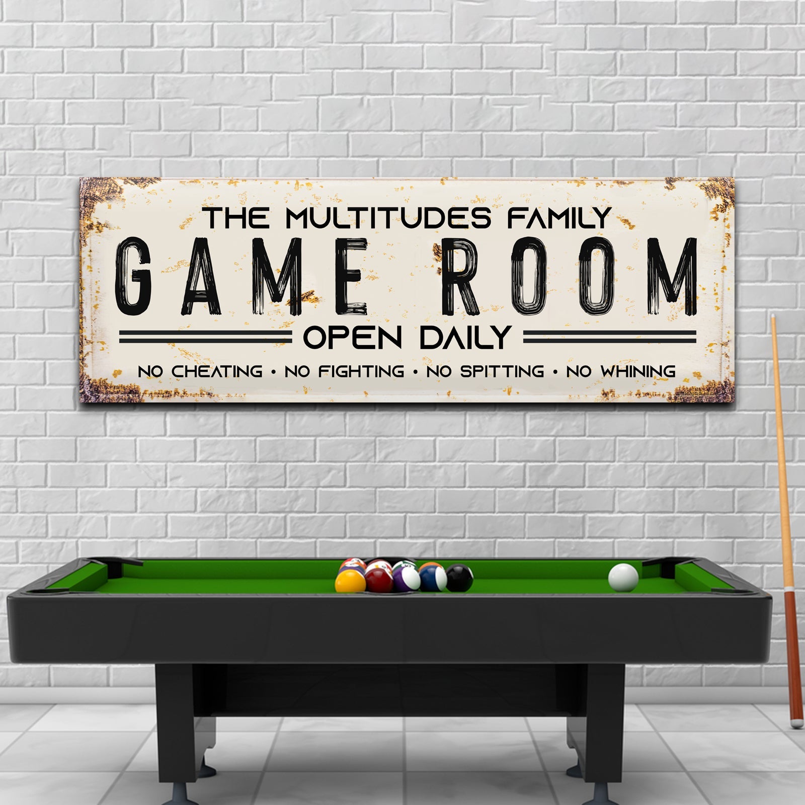 Family Game Room Sign