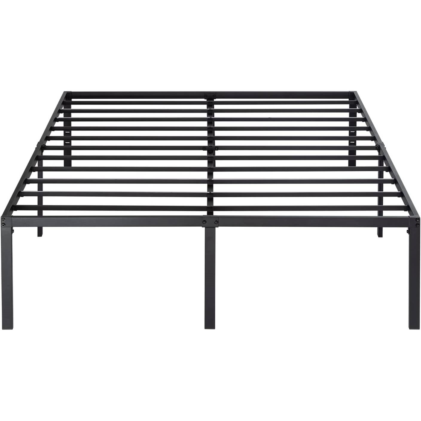 King 18-inch Metal Platform Bed Frame with Under-Bed Storage Space-0