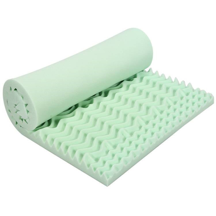 King size 3-inch Thick Green Ergonomic Breathable Air Foam Mattress Topper-1