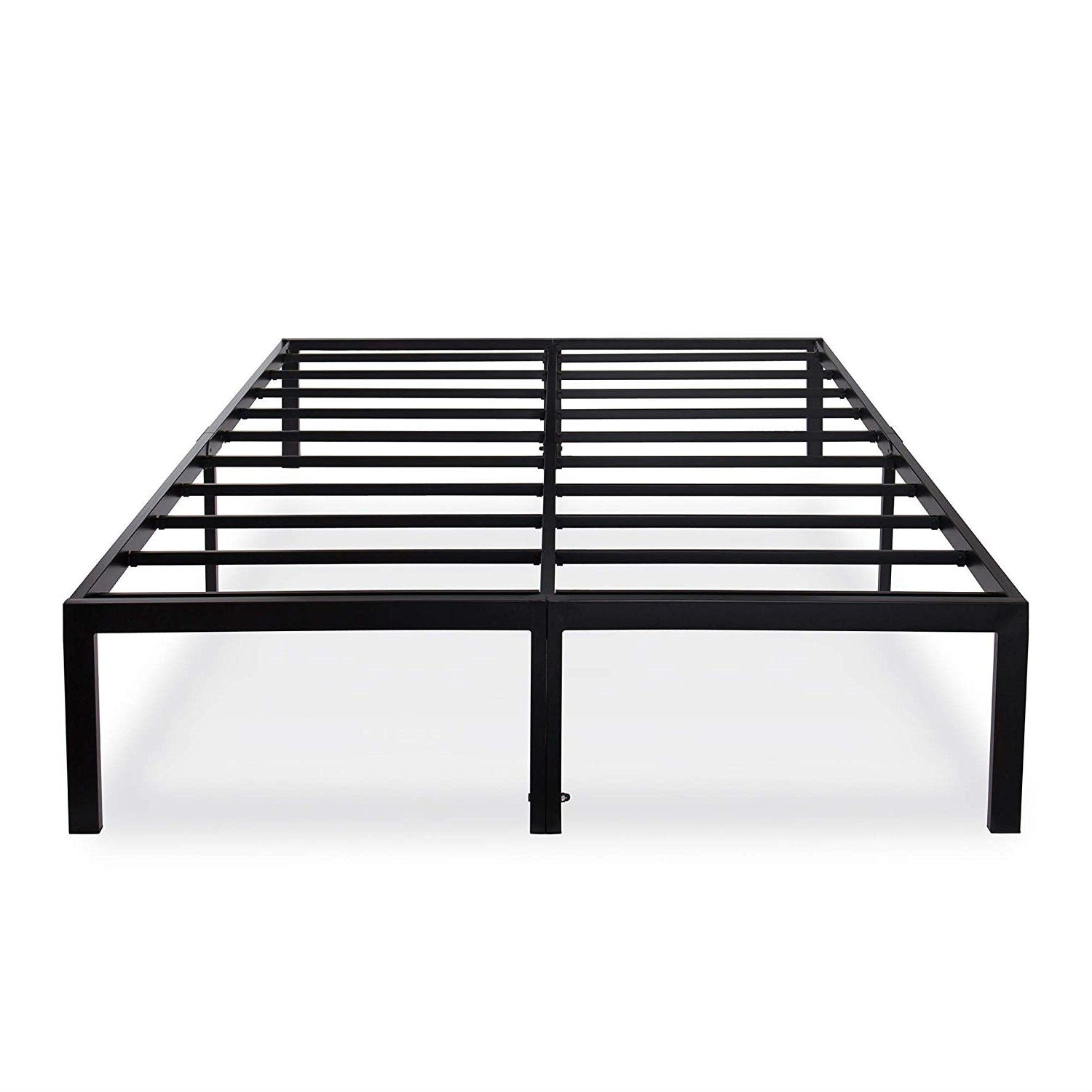 King size Modern Heavy Duty Black Metal Platform Bed Frame-0