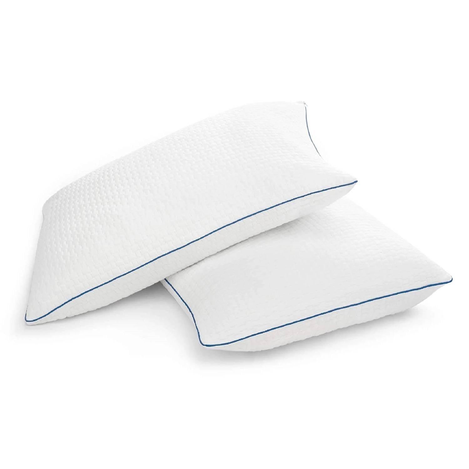 Set of 2 King size Memory Foam Pillow with Removable Machine Washable Cover-0