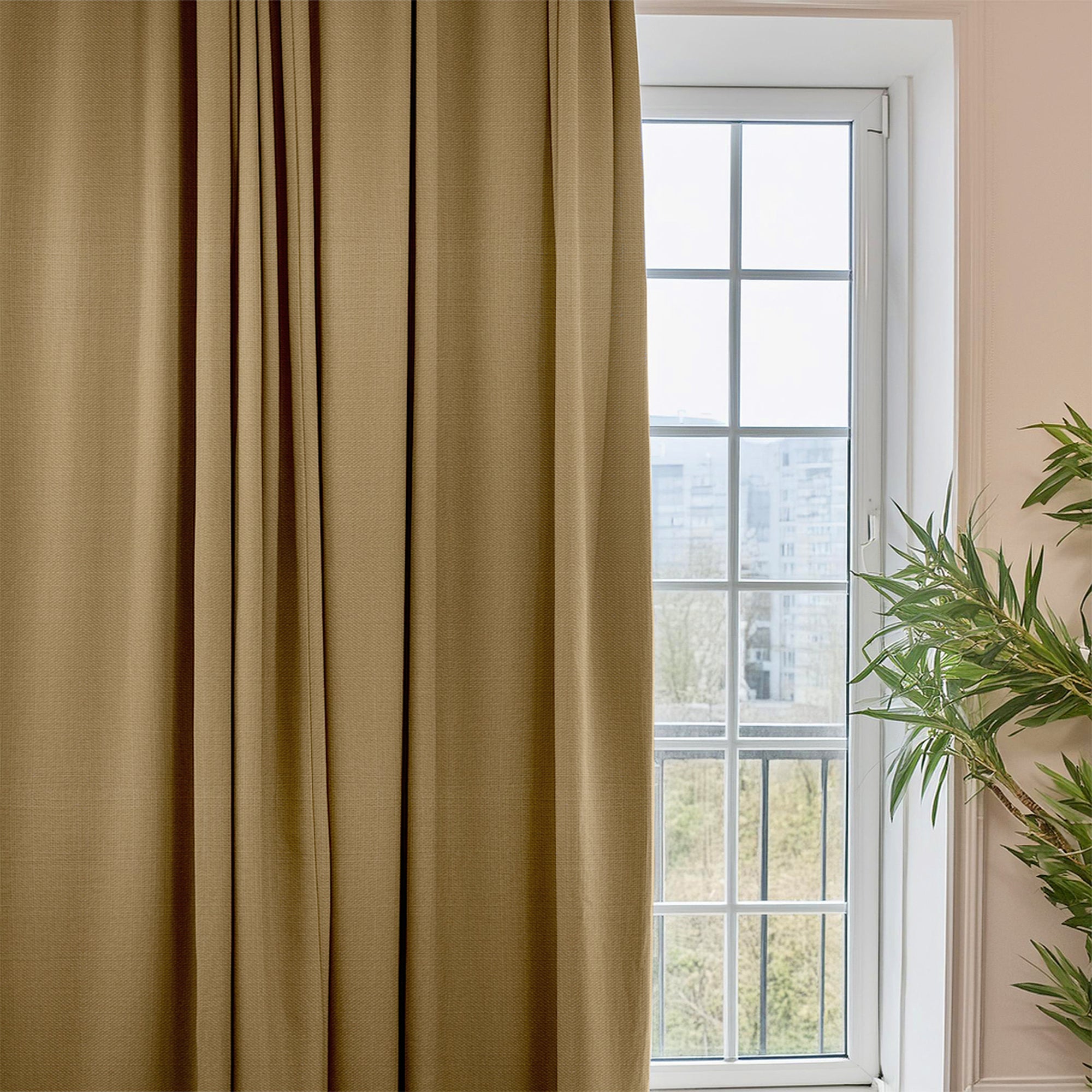 Linen Brown Curtain
