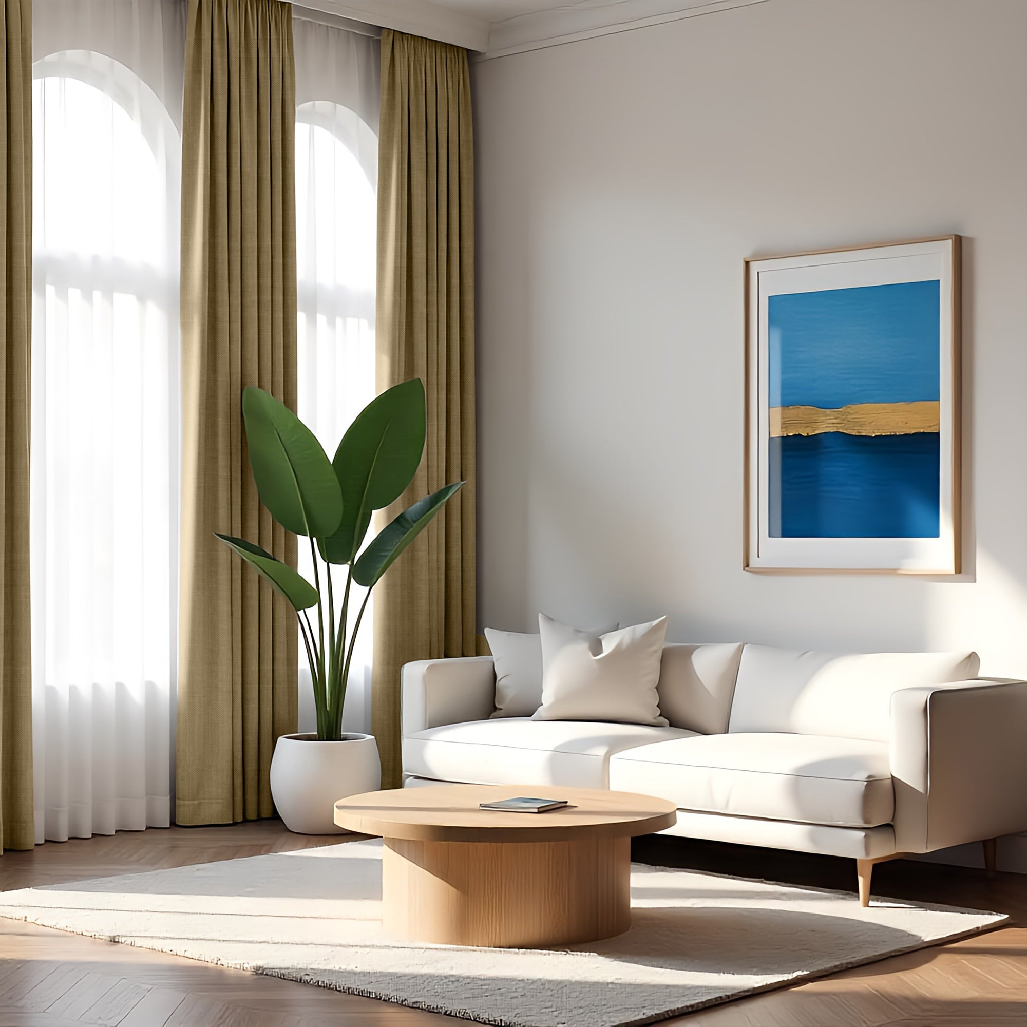 Linen Brown Curtain