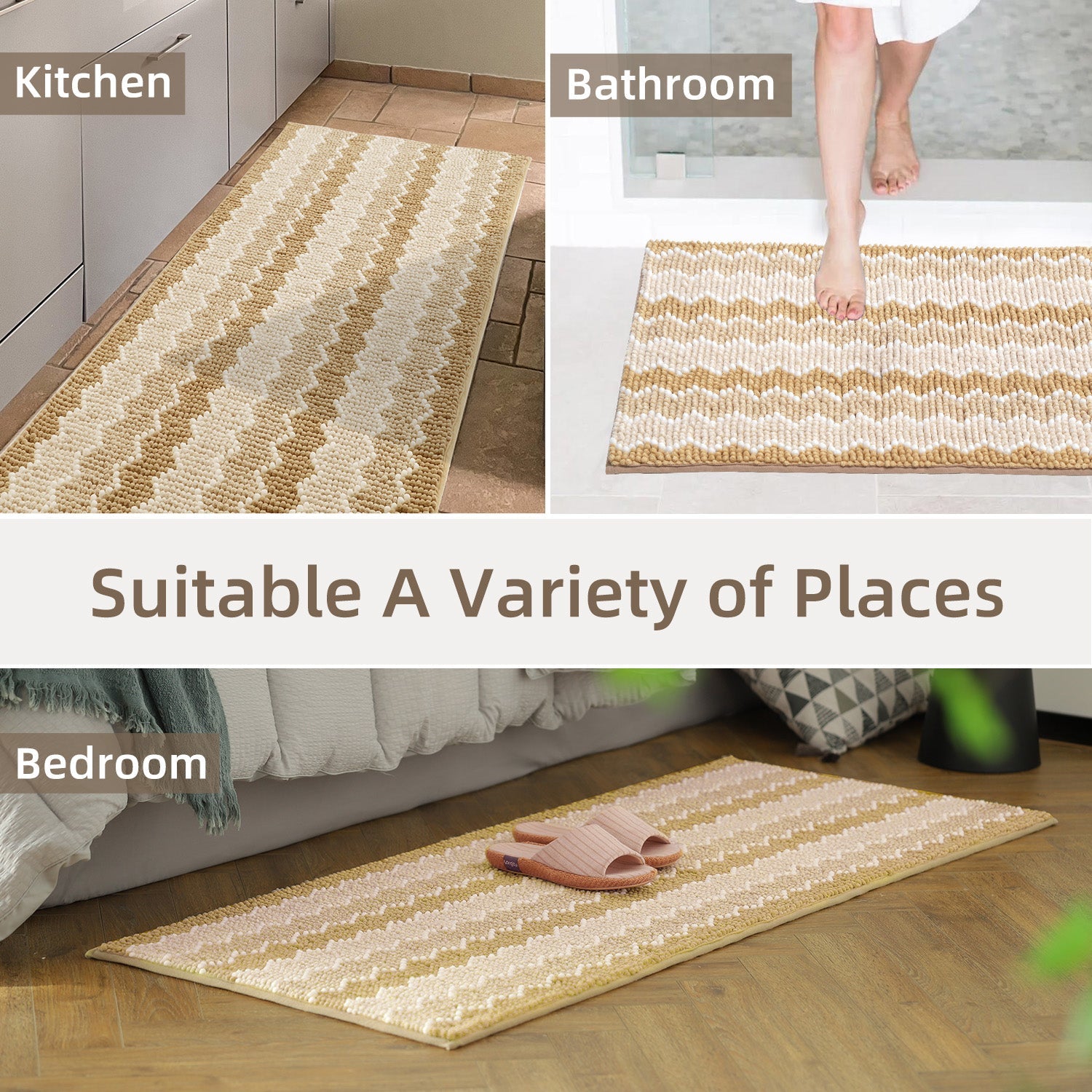 Kasentex Soft Absorbent Durable Non-Slip Bathroom Rug Mat, Room Decor, Graduation Gifts, Fathers Day Gift, Mother Gift, Easter Gift