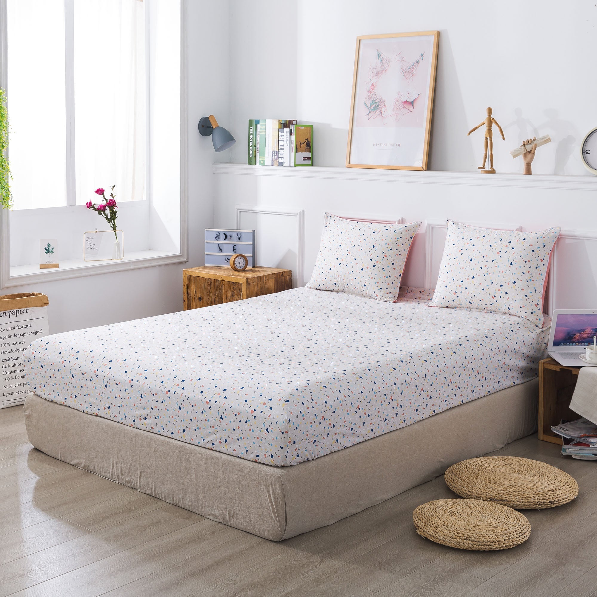 Kasentex Reversible 5 and 7 Piece Ultra Soft Cozy Bed Comforter Sets, Room Decor