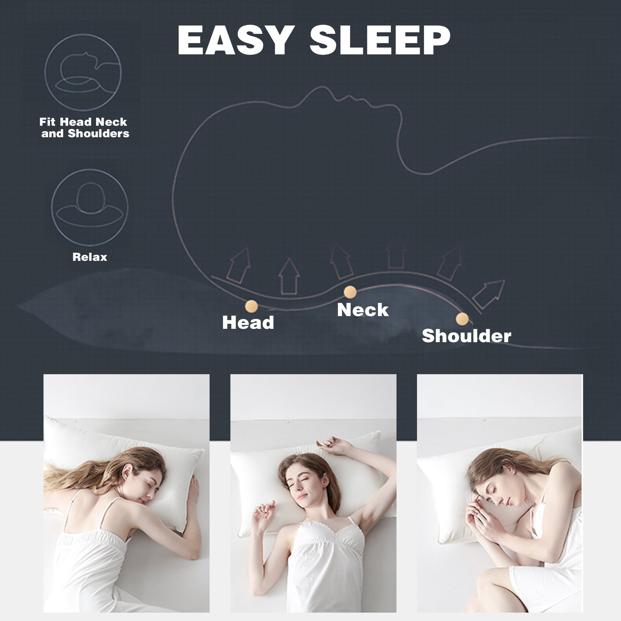 Kasentex Silky Green Piped Edge Goose Down Feather Pillow Set, White