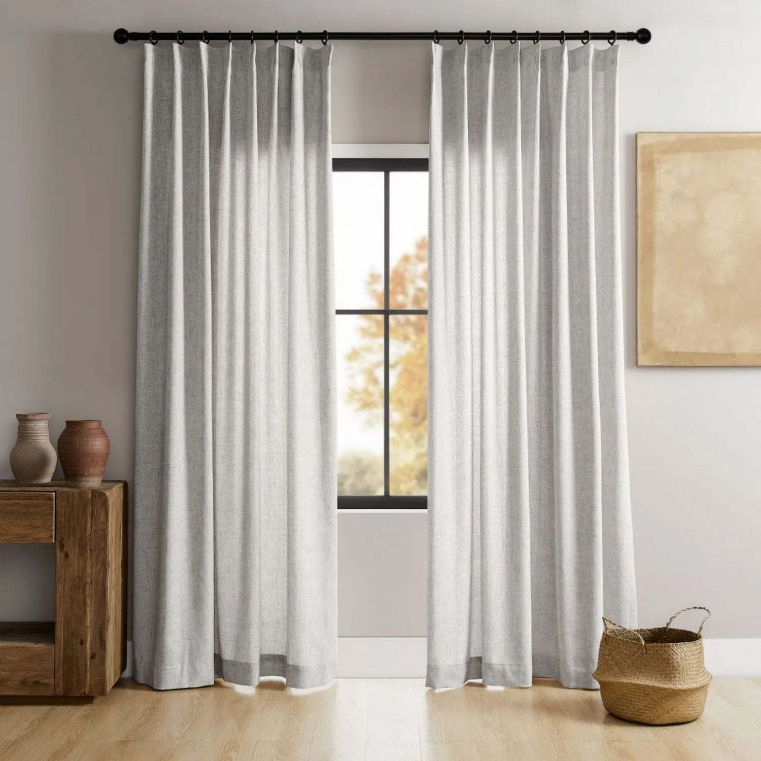 Keily Classic Faux Linen Curtains