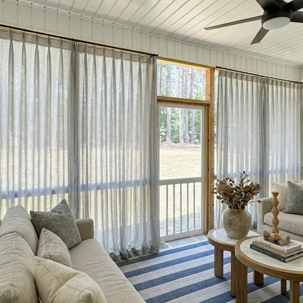 Kodi Light Filtering Linen Sheer Curtains