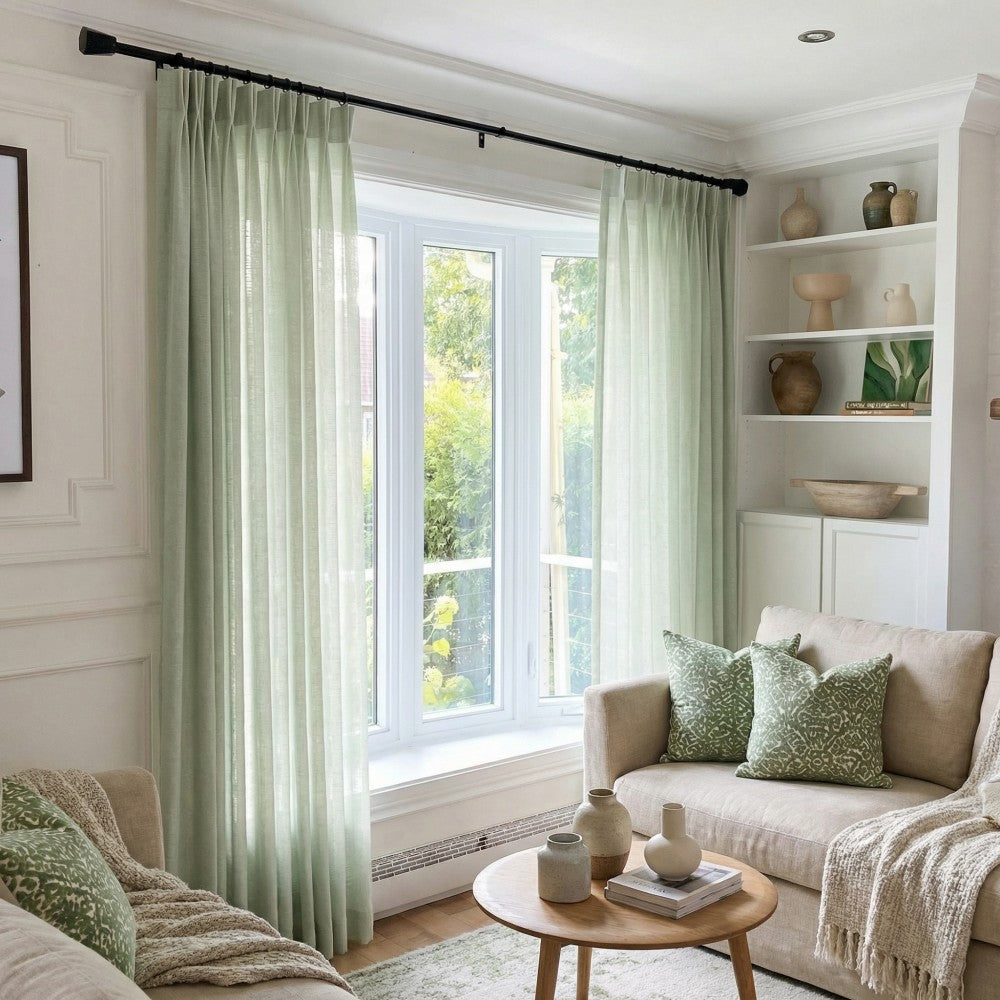Kodi Light Filtering Linen Sheer Curtains