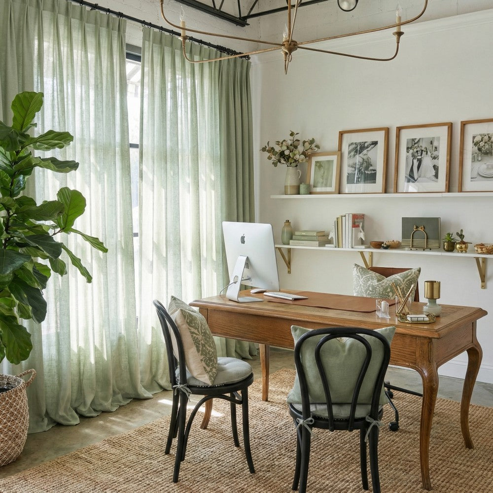 Kodi Light Filtering Linen Sheer Curtains