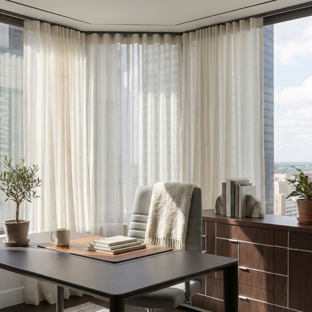 Kodi Light Filtering Linen Sheer Curtains