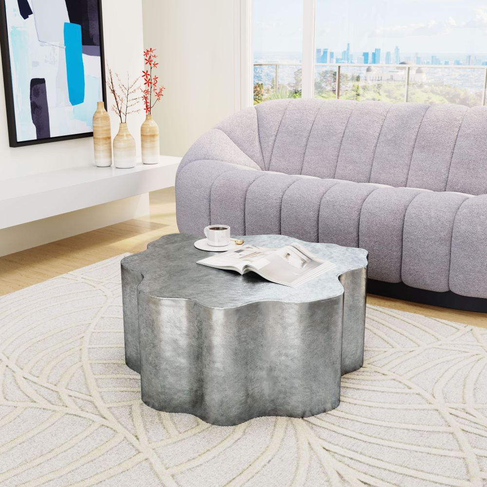 Kortha Antique Silver Coffee Table