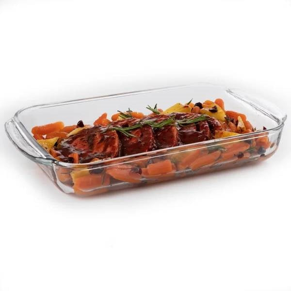 Glass 3-Piece Bakeware Oven Safe Casserole Baking Dish Set - Dishwasher Safe-1