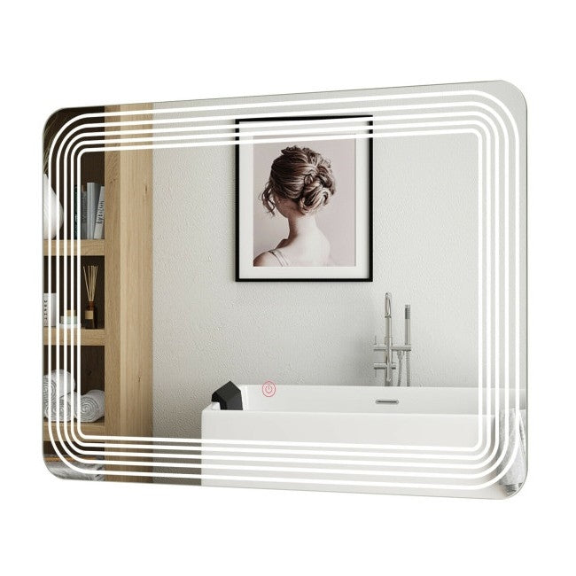 3 Tone LED Touch Sensor Wall Mounted Bathroom Mirror-0