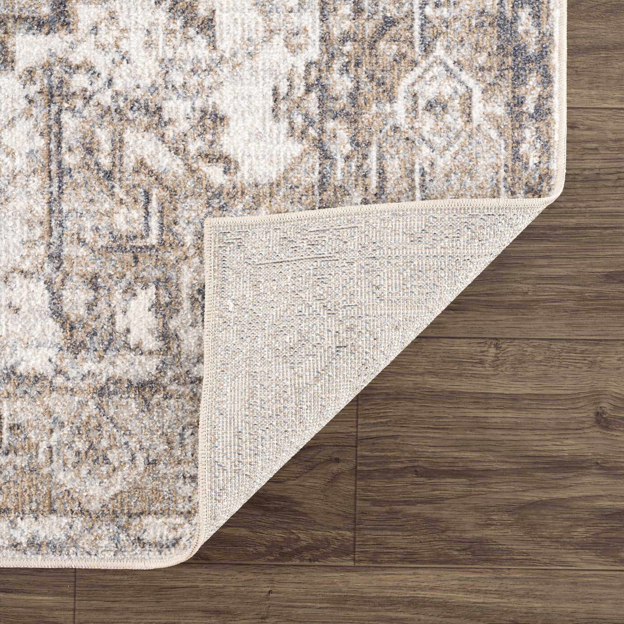 Blue Brown Hera Washable area rug