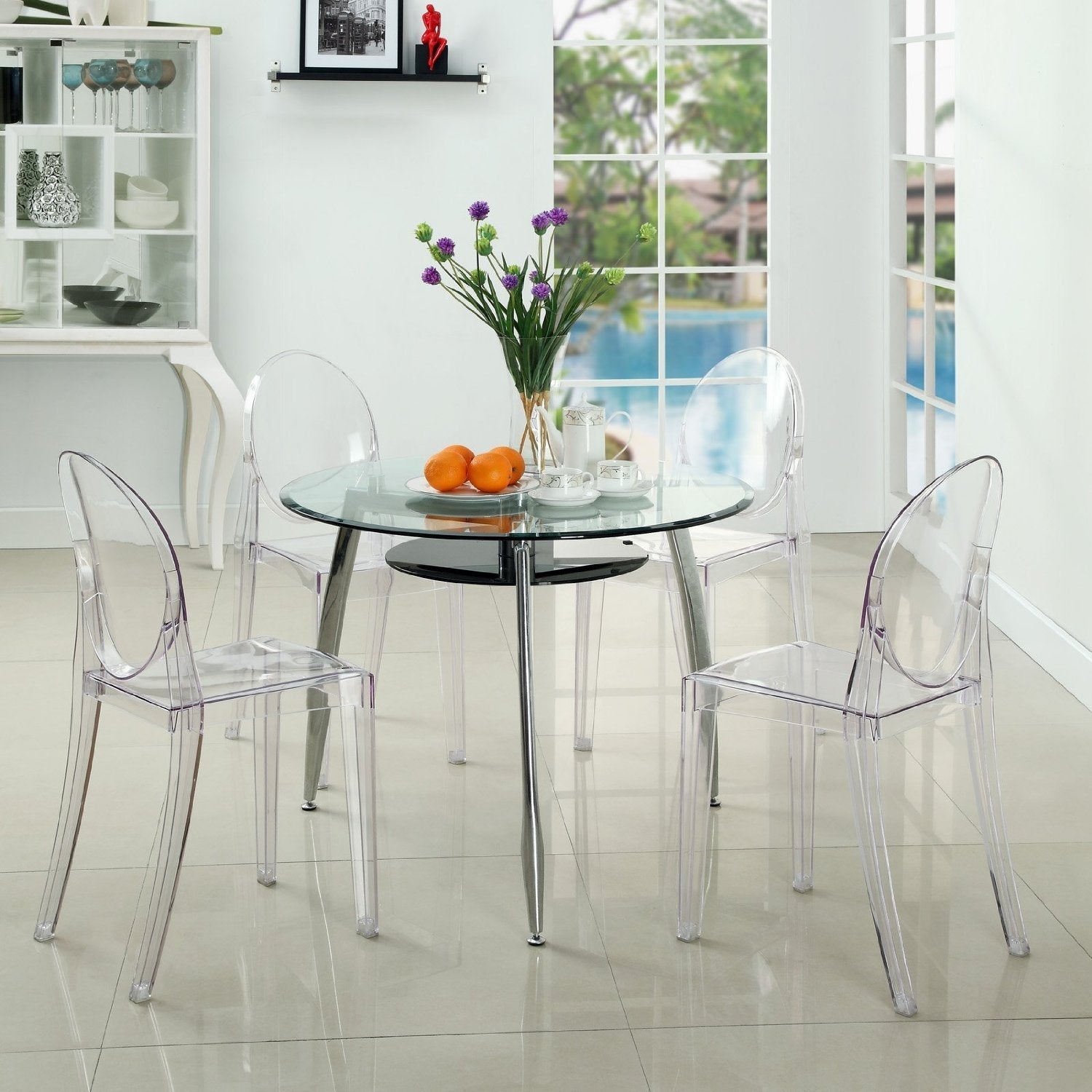 Stackable Clear Acrylic Dining Chair for Indoor or Outdoor Use-3