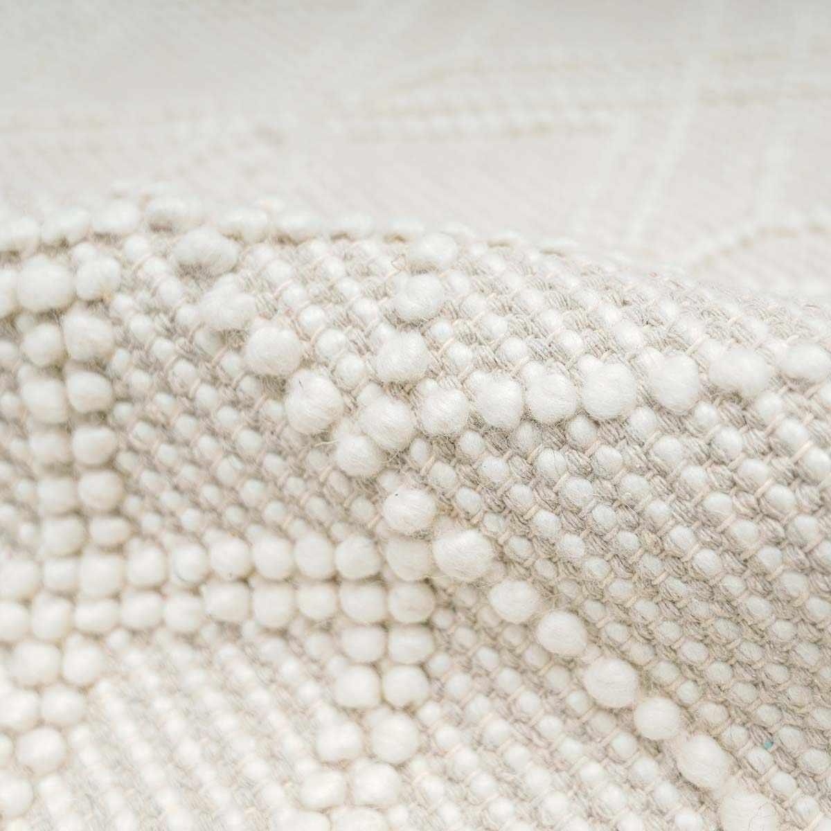 Ramsbury Beige Trellis Wool Rug - PRHOMZ