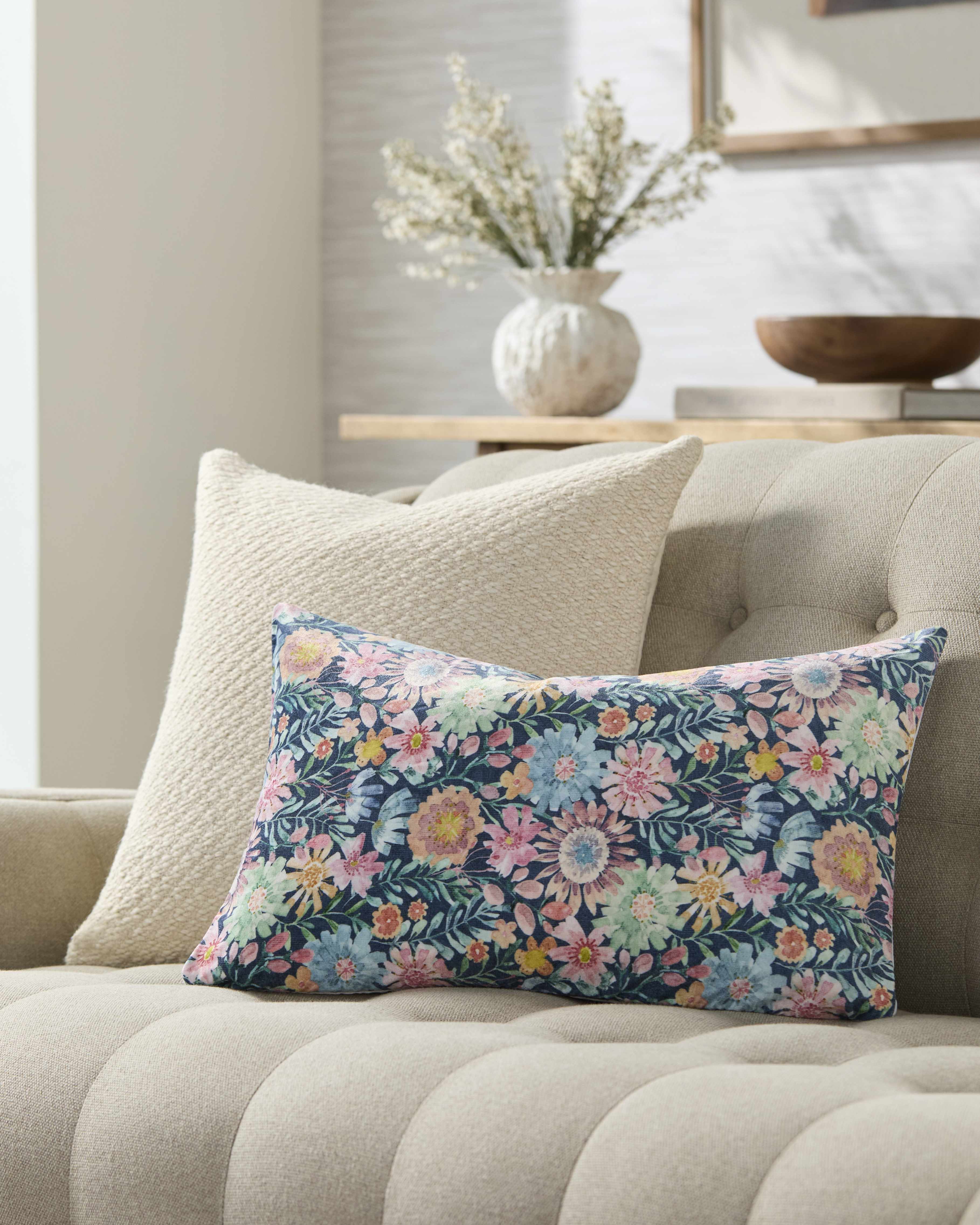 Amithi Light Blue Throw Pillow-2