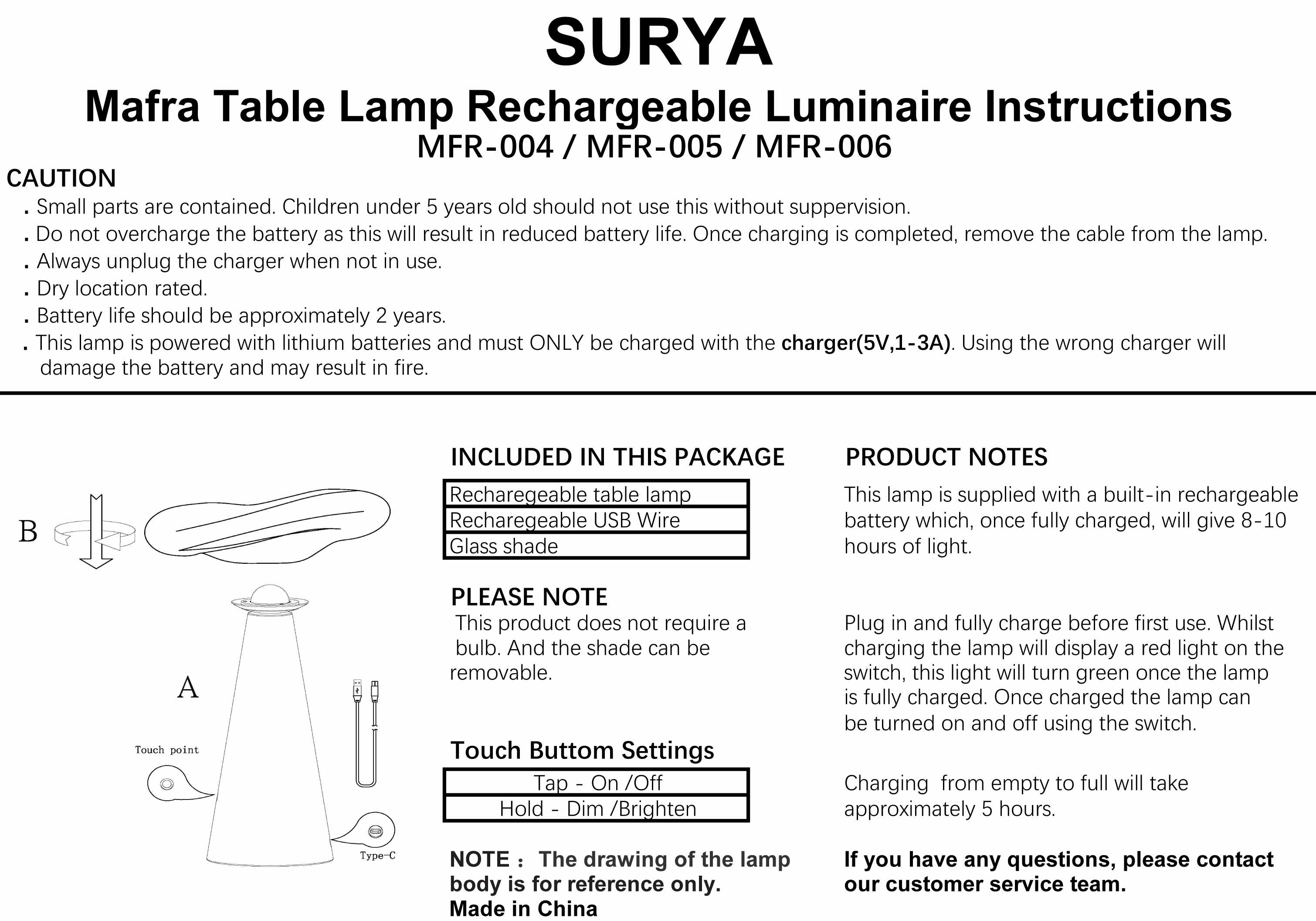 Longjumeau White Table Lamp-1