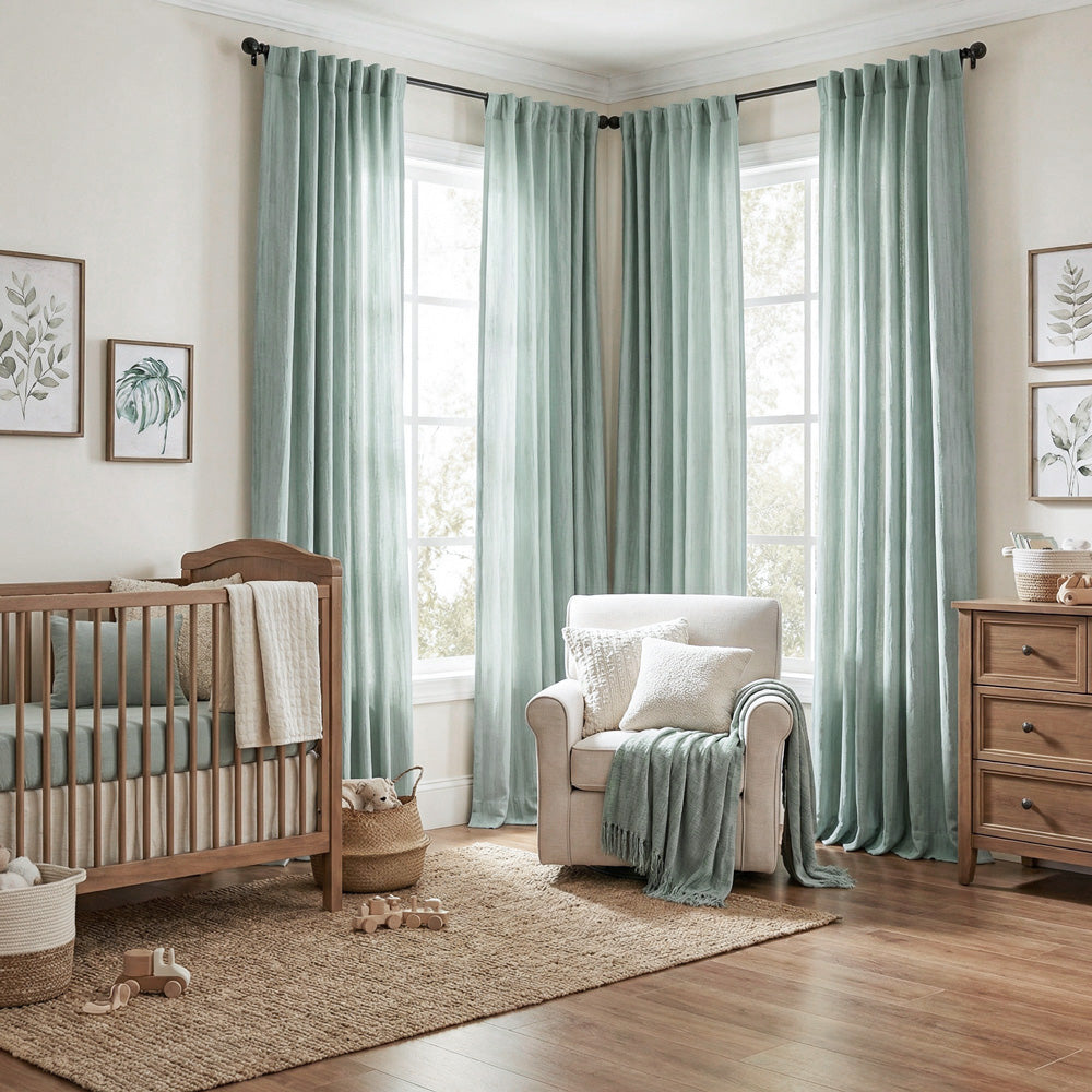Lacey Cashmere-Like Wood Grain Textured Curtains
