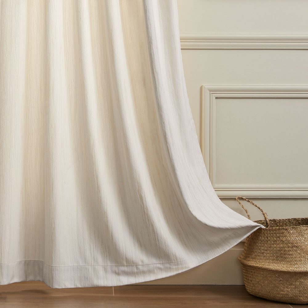 Lacey Cashmere-Like Wood Grain Textured Curtains