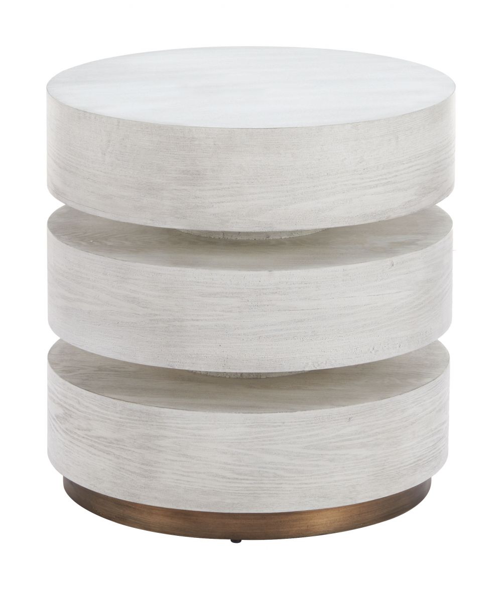Laha Wooden White Side Table