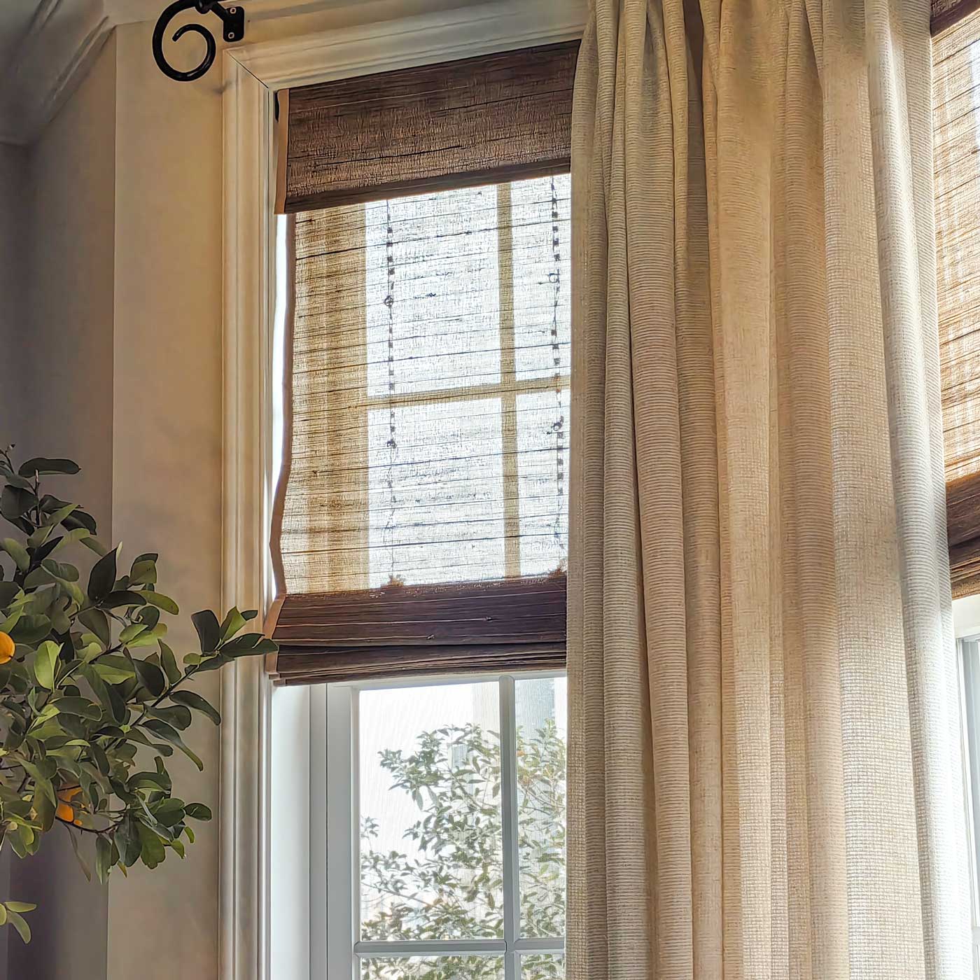 Lamees Natural 100% Ramie Woven Shade