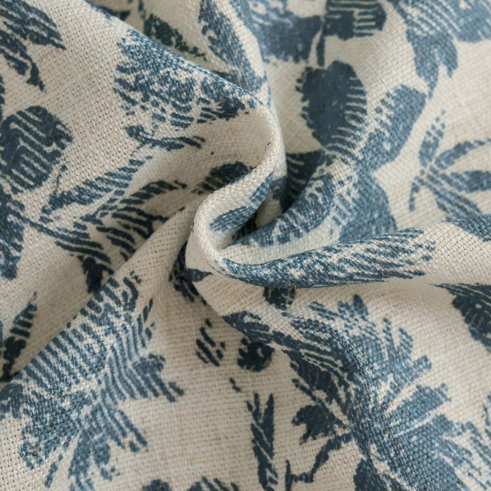 Lanka Blue Floral Cafe Curtains