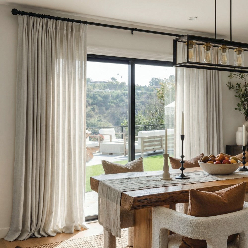 Leah Cotton Texture White Sheer Curtains
