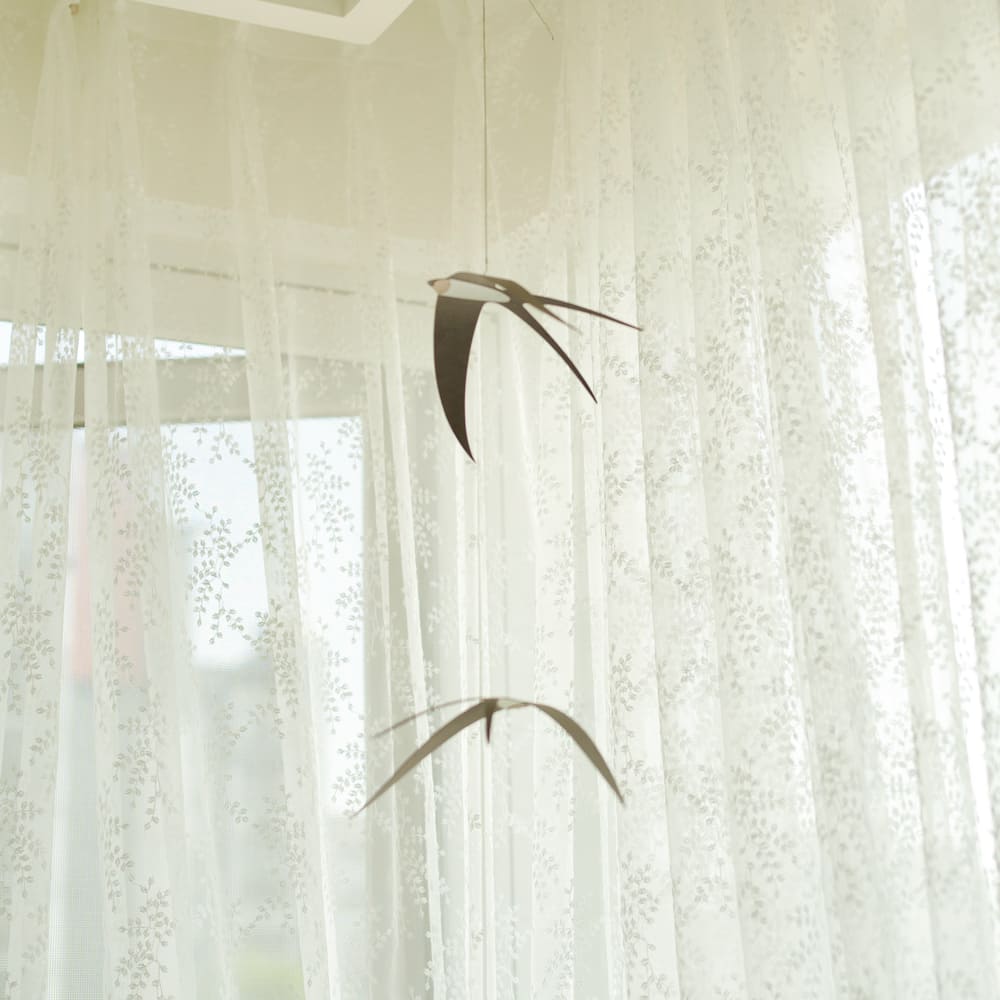 Lee Lace Leaf Embroidered Sheer Curtains