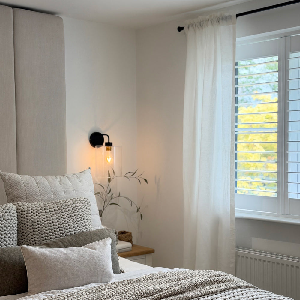 Lelio White 100% Pure Linen Sheer Curtains