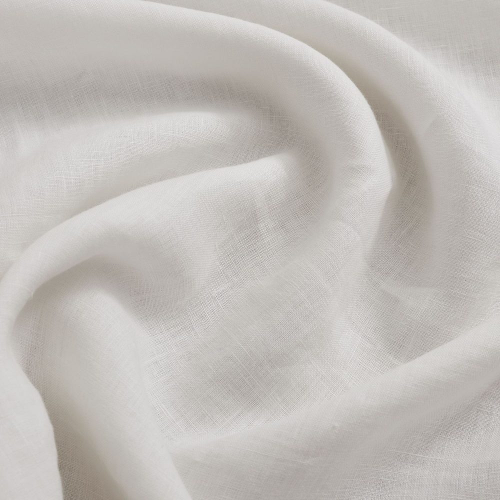 Lelio White 100% Pure Linen Sheer Curtains