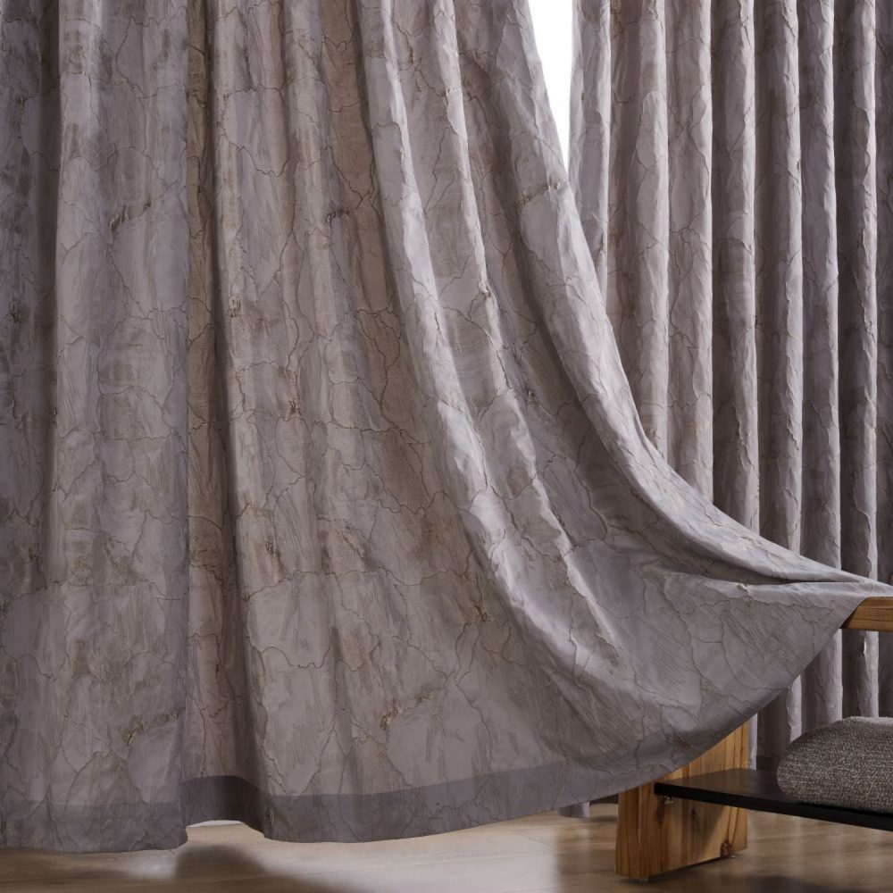 Lennon Embossed Withered Lotus Abstract Curtains