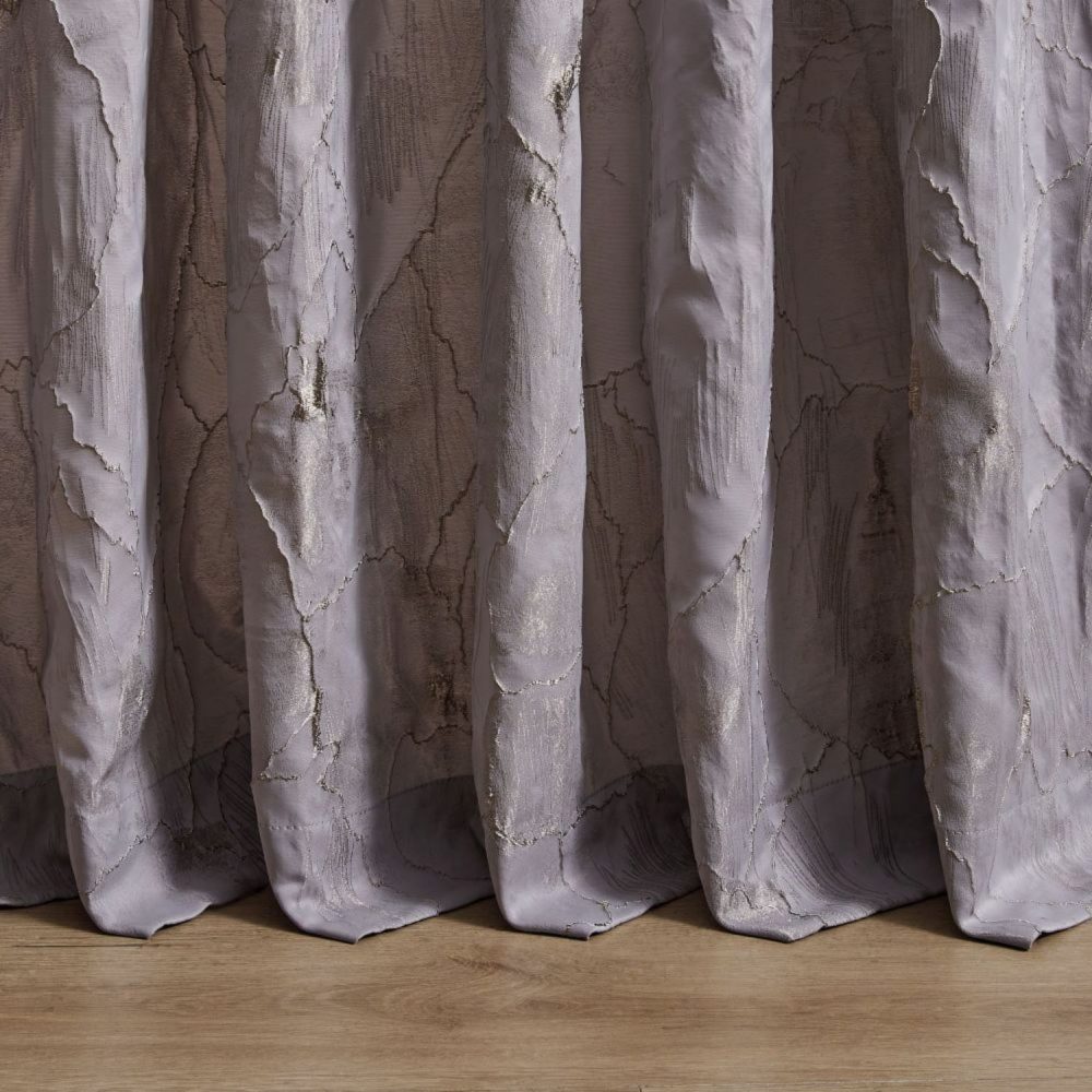 Lennon Embossed Withered Lotus Abstract Curtains