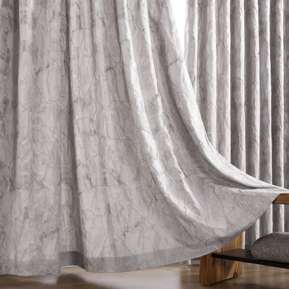 Lennon Embossed Withered Lotus Abstract Curtains
