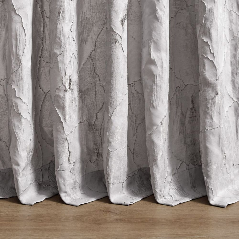Lennon Embossed Withered Lotus Abstract Curtains