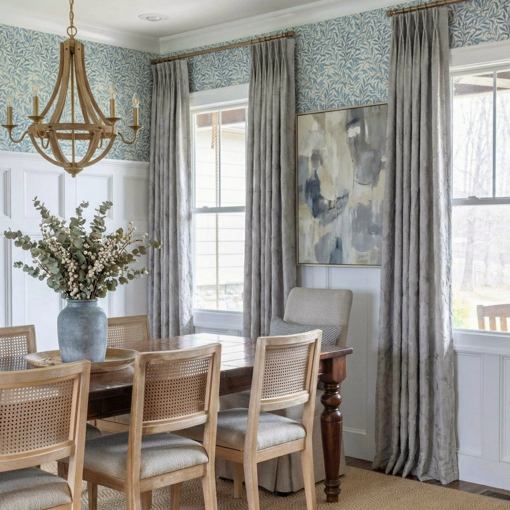 Lennon Embossed Withered Lotus Abstract Curtains
