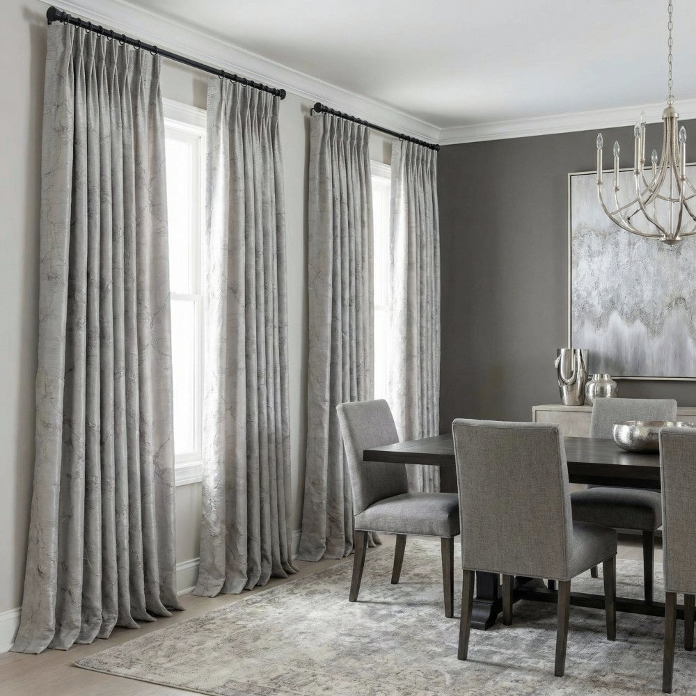 Lennon Embossed Withered Lotus Abstract Curtains