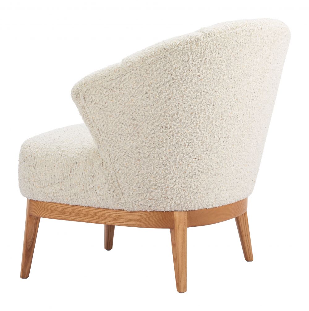 Leque Textured Fabric Accent Chair