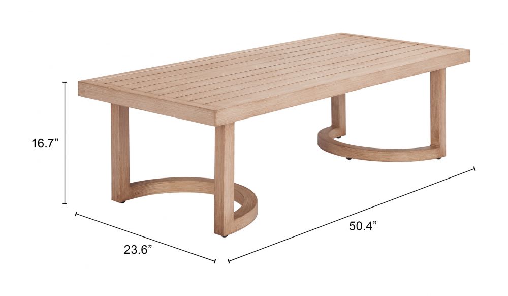 Leto Aluminum Outdoor Coffee Table