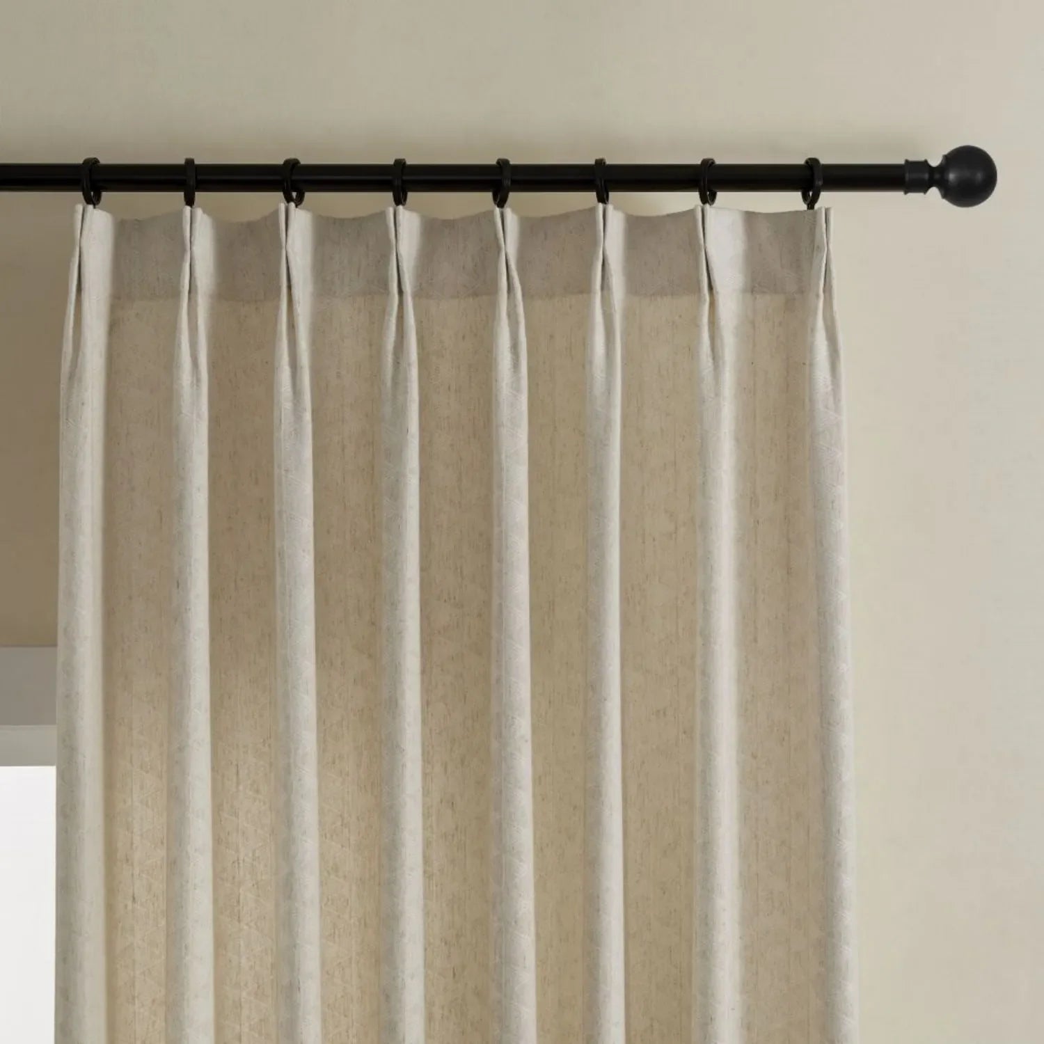 Lilian Diamond Textured Linen Cotton Curtains