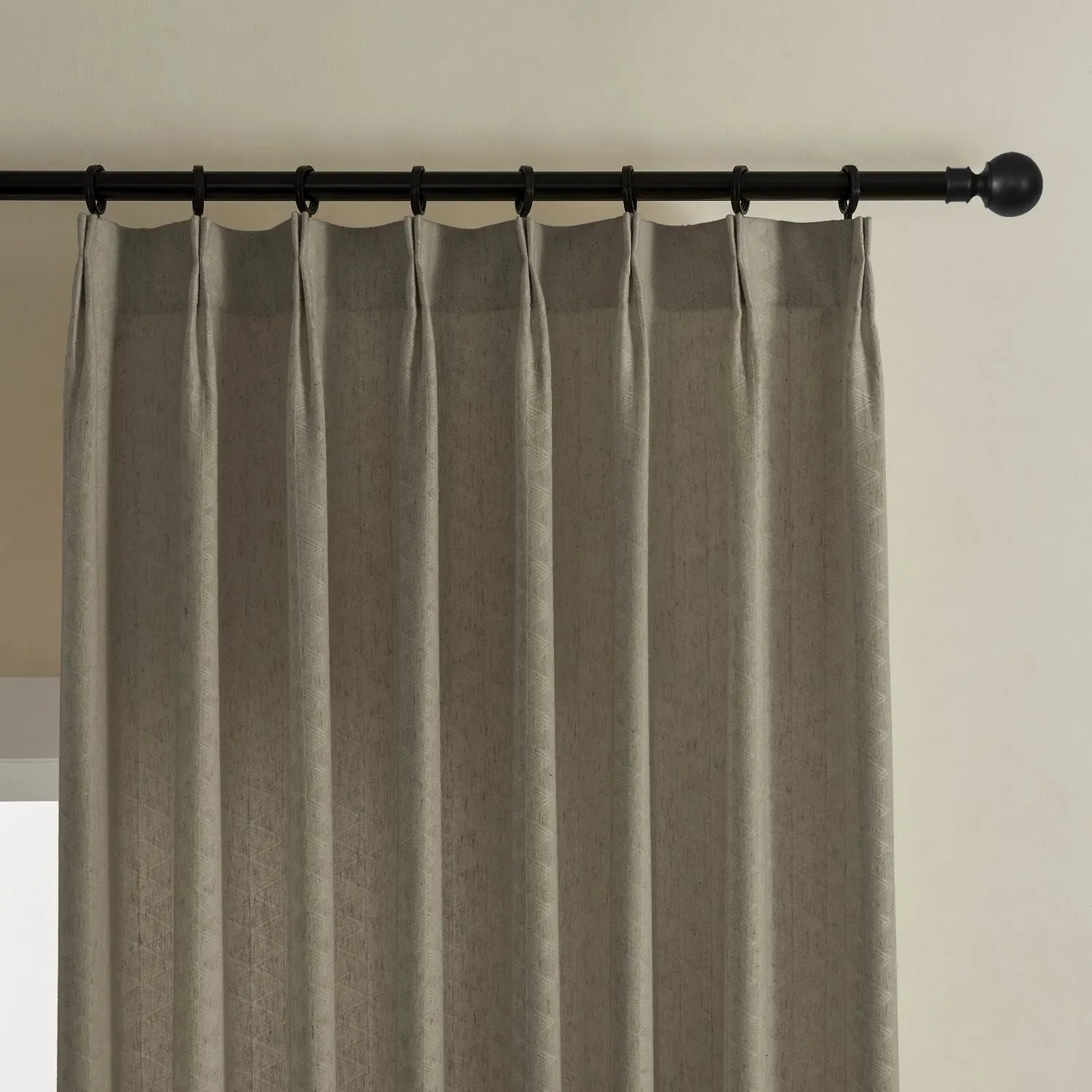 Lilian Diamond Textured Linen Cotton Curtains