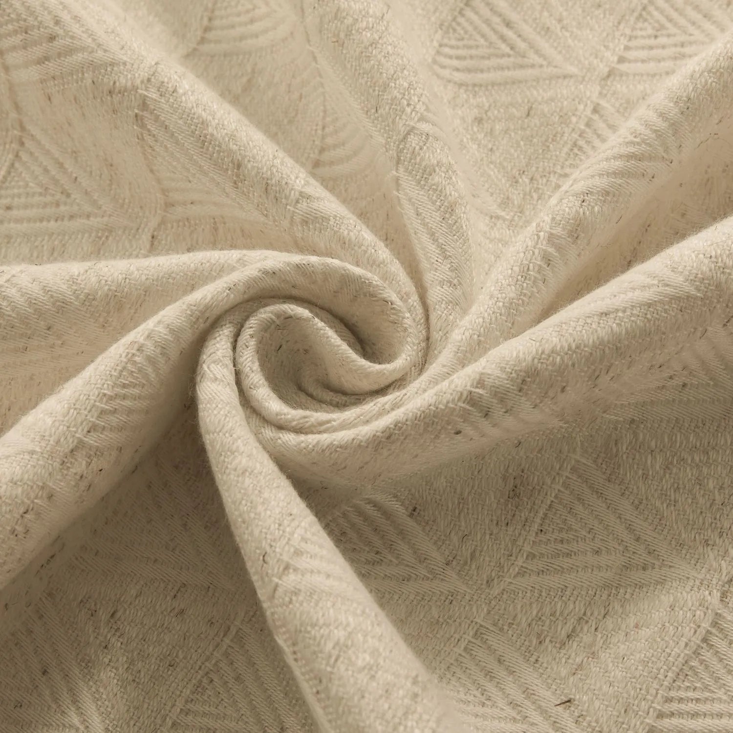 Lilian Diamond Textured Linen Cotton Curtains