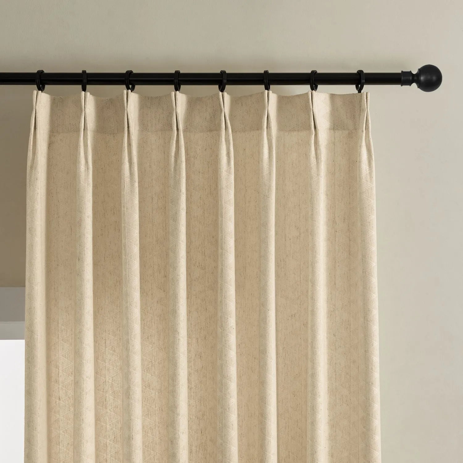 Lilian Diamond Textured Linen Cotton Curtains