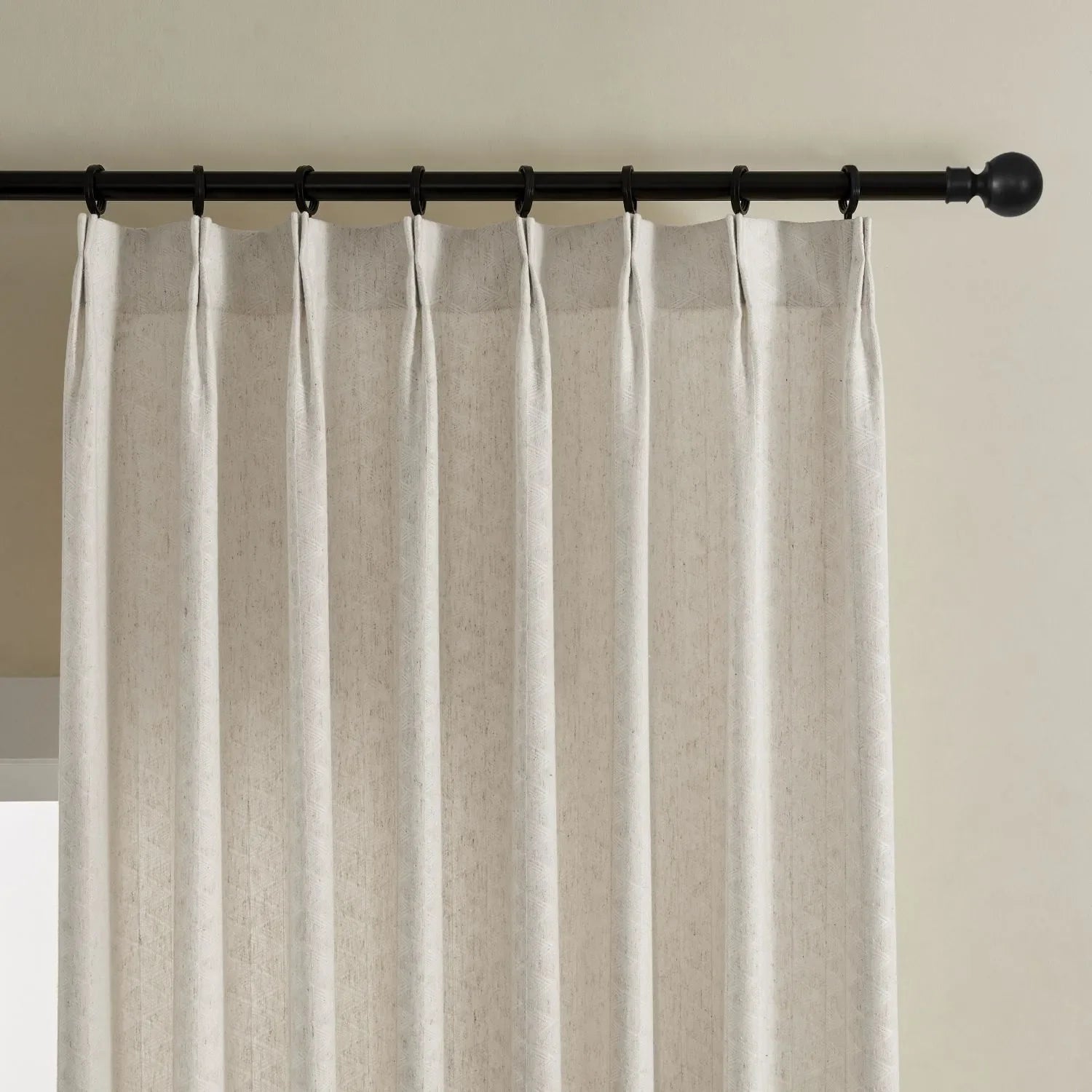 Lilian Diamond Textured Linen Cotton Curtains