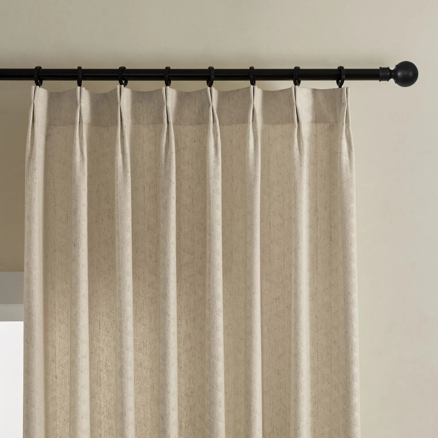 Lilian Diamond Textured Linen Cotton Curtains