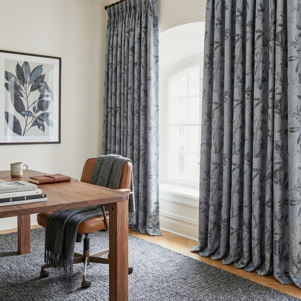 Lily Floral Leaf Jacquard Curtains