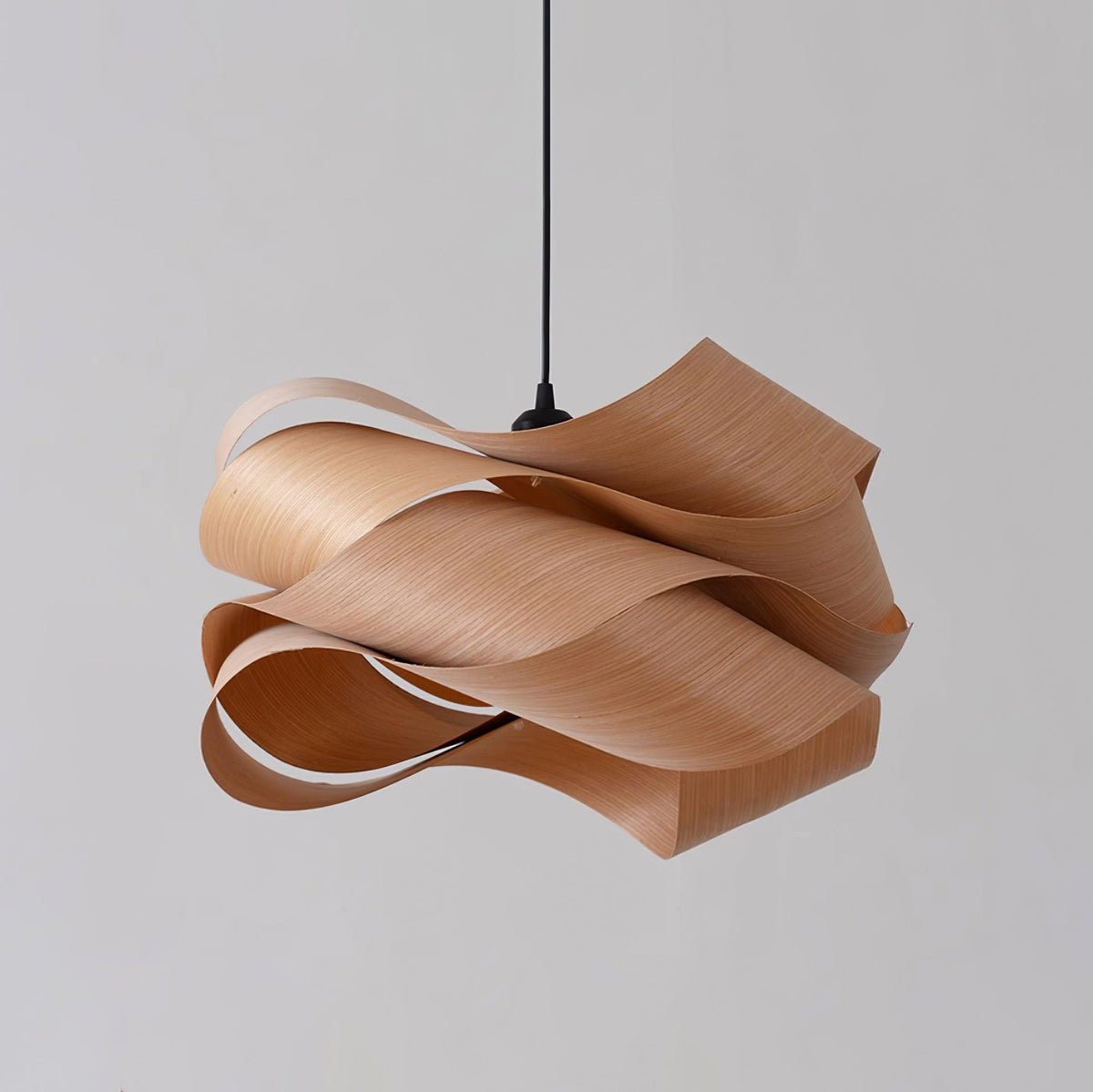 Wood Pendant Light Modern Wooden Hanging Ceiling Lamp Fixture