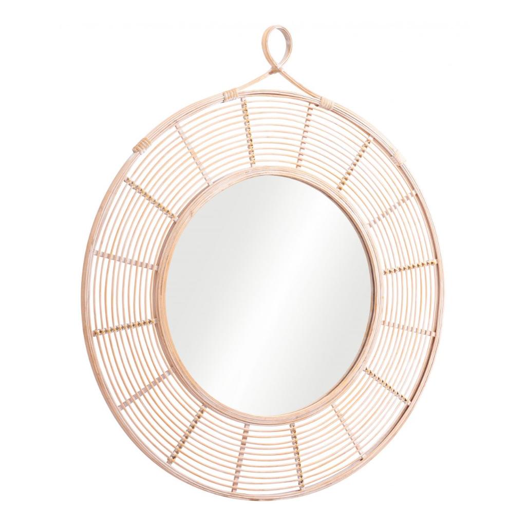 Lobo Painted Rattan Frame Wall Mirror